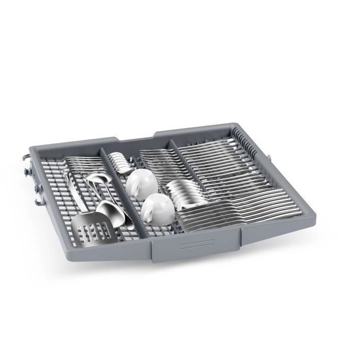 Lave-vaisselle pose-libre BOSCH SMS4ECI26E SER4 - 13 couverts - Induction - L60cm - 44 dB - tiroir a couverts - Acier brossé