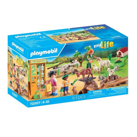 PLAYMOBIL 72007 Découverte des animaux a la ferme, My Life Le Zoo, 63 pieces, Des 4 ans