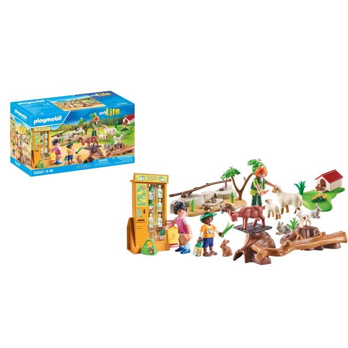 PLAYMOBIL 72007 Découverte des animaux a la ferme, My Life Le Zoo, 63 pieces, Des 4 ans