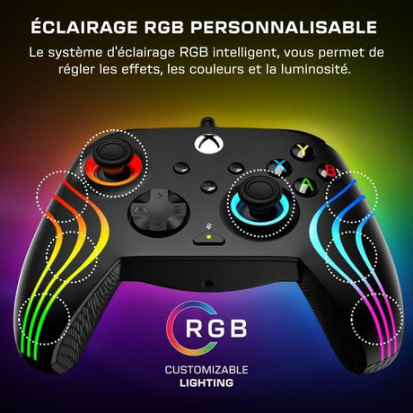 Manette de jeu RGB filaire - TURTLE BEACH - TBC-2002-05 - Afterglow™ Wave - Noir - Xbox/PC