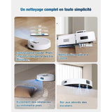 Aspirateur Robot Laveur - ECOVACS DEEBOT MINI - 9 000 Pa - ZeroTangle 2.0 - TrueMapping 2.0 - Séchage a 45 ? - Vidage Auto