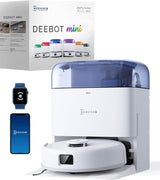 Aspirateur Robot Laveur - ECOVACS DEEBOT MINI - 9 000 Pa - ZeroTangle 2.0 - TrueMapping 2.0 - Séchage a 45 ? - Vidage Auto