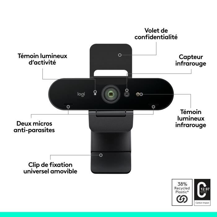 Webcam - Brio 4K - Logitech - Ultra HD