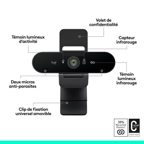 Webcam - Brio 4K - Logitech - Ultra HD