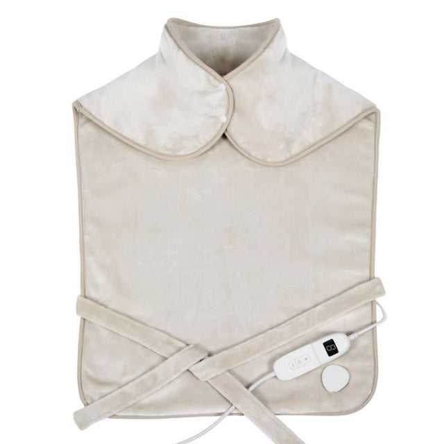 Coussin chauffant dos et cervicales - LIVOO - DOS218C - 100 W - 60 x 90 cm - Flanelle - Lavable en machine 30° - 50-65° - Creme