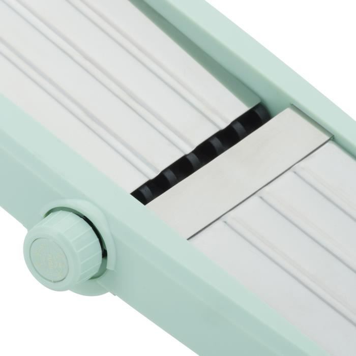 Mandoline 3 en 1 - LIVOO - MEN429 - Acier inoxydable - 3 a 9 mm - Poignée amovible - Poussoir avec piques - Pieds antidérapants