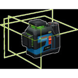 Bosch Professional laser lignes GLL 12V-100-33 CG (3 lignes laser sur 360°, portée 100 m, housse, L-BOXX avec batterie chargeur)