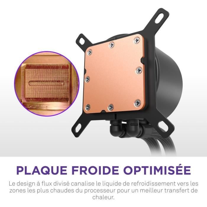 Watercooling - NZXT - RL-KN240-B2 - Kraken Plus 240 - Écran LCD 1.54 personnalisable - Noir - Performance améliorée