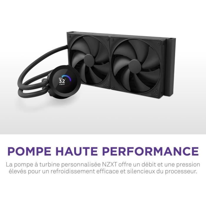 Watercooling - NZXT - RL-KN240-B2 - Kraken Plus 240 - Écran LCD 1.54 personnalisable - Noir - Performance améliorée