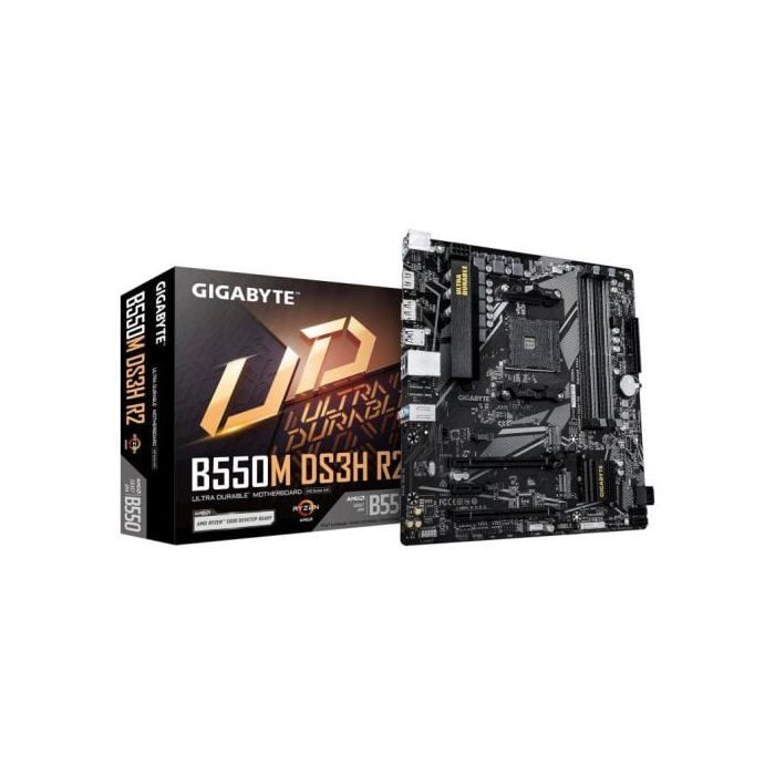 Carte mere - GIGABYTE - B550M DS3H R2 - Format Micro-ATX - Chipset AMD B550 - DDR4 & PCIe 4.0