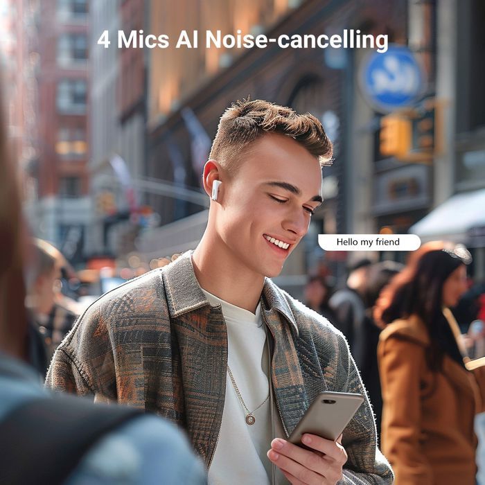 Écouteurs sans fil - UGREEN - Modele H5 - Bluetooth semi-intra - Blanc