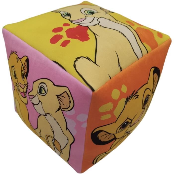 Coussin premium - Cube - LE ROI LION - Microfibre - 25 x 25 x 25 cm