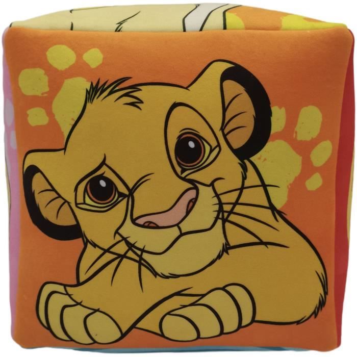 Coussin premium - Cube - LE ROI LION - Microfibre - 25 x 25 x 25 cm
