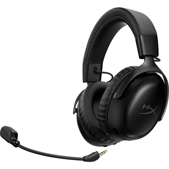 Casque Gamer Sans Fil HyperX Cloud III S Wireless noir pour PC Mac PS5 Mobile Switch.avec adaptateur USB-C vers USB-A, câble USB