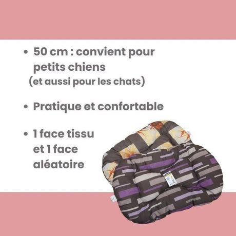 Couchage pour chien - AIME - Coussin Oval - 50 cm - Gris