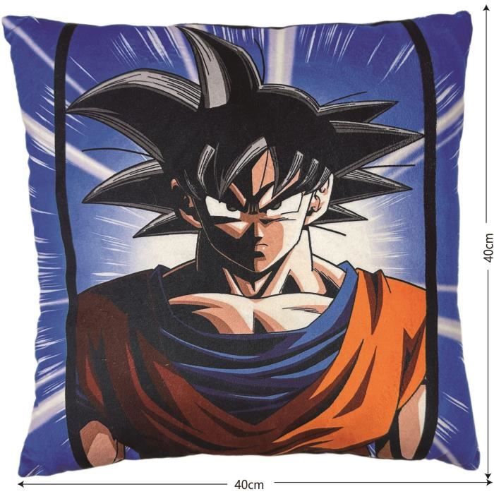 Coussin double face - Carré - DRAGON BALL Z - Goku et Vegeta - Microfibre - 40 x 40 cm