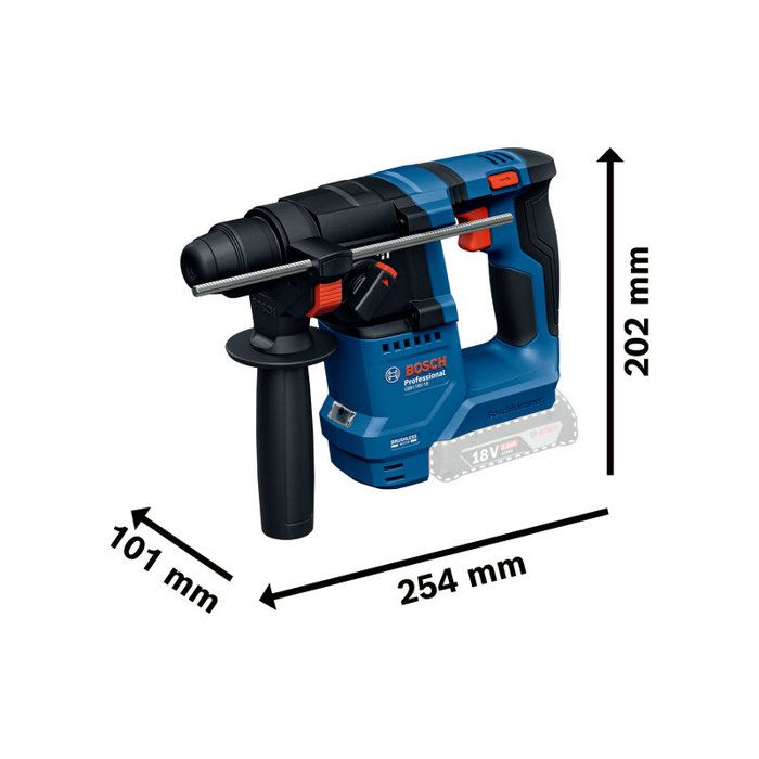 Perforateur GBH 18V-18 Professional SDS Plus avec KickBack Control, sans batterie, ni chargeur - Livré dans L-Boxx 136 - BOSCH - 06