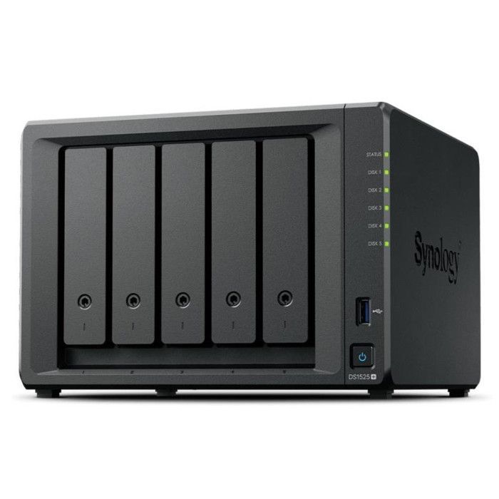 Serveur NAS - SYNOLOGY - DiskStation DS1525+ - 5 baies - 2 Go RAM