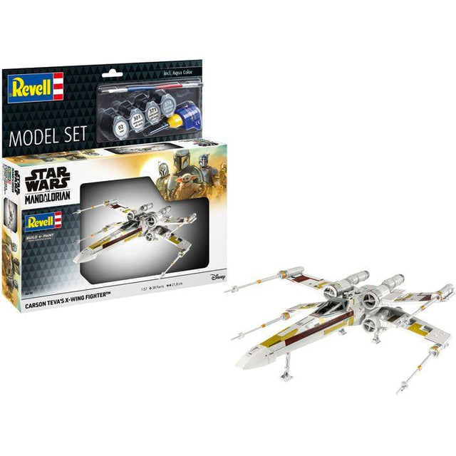 Maquette - REVELL - Model Set - Star Wars - X-Wing Fighter Carson Teva - Mandalorian - Avec colle, peintures et accessoires