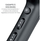 Seche-cheveux avec câble rétractable - SEVERIN - HT 0165 - Diffuseur & Concentrateur - 2100 W - 3 niveaux de température - Noir