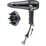 Seche-cheveux avec câble rétractable - SEVERIN - HT 0165 - Diffuseur & Concentrateur - 2100 W - 3 niveaux de température - Noir