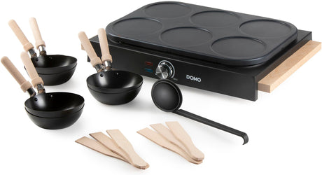 Wok party set 2-en-1 - DOMO - DO8719W - 6 personnes - Wok et Pancakes - 1000 W