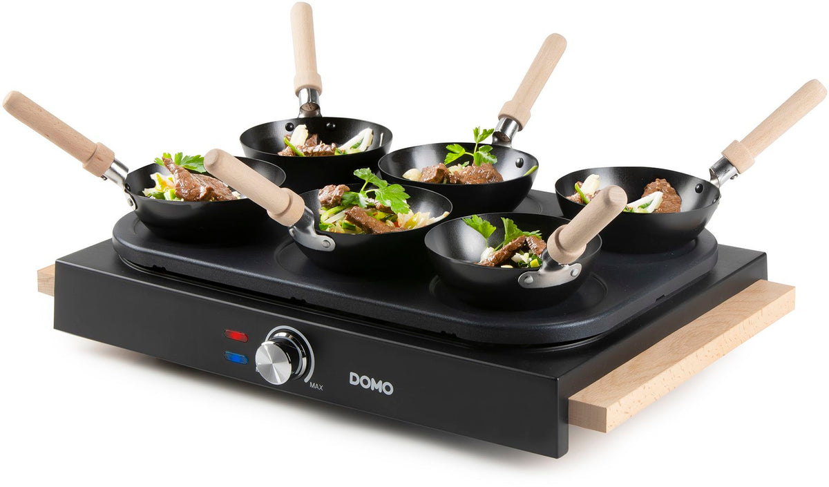 Wok party set 2-en-1 - DOMO - DO8719W - 6 personnes - Wok et Pancakes - 1000 W