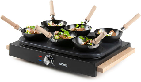 Wok party set 2-en-1 - DOMO - DO8719W - 6 personnes - Wok et Pancakes - 1000 W