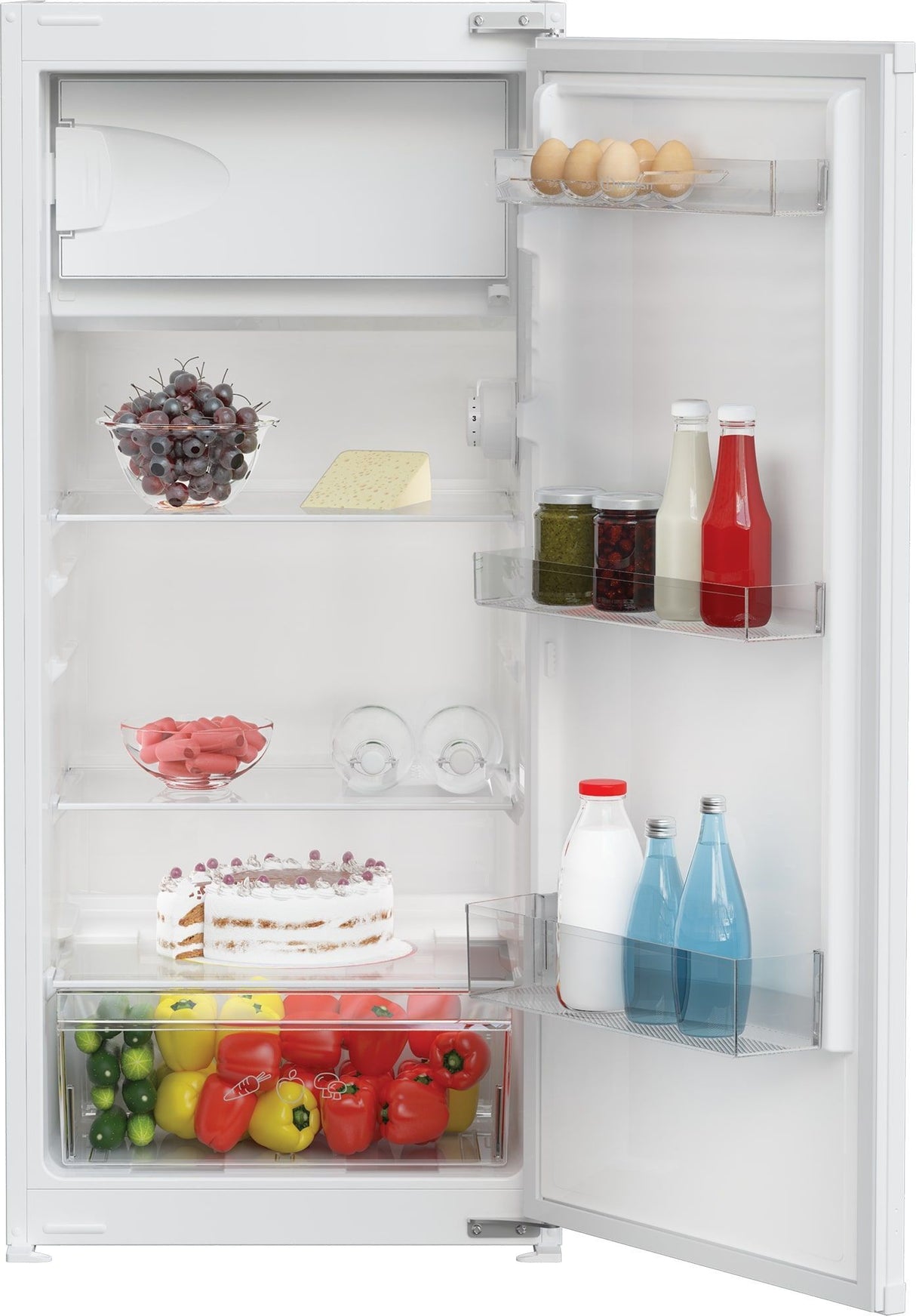 Réfrigérateur - INDESIT - SINS2211B4 - Monoporte - Encastrable - 156 L - Classe E - 54 x 54,5 x 121,5 cm