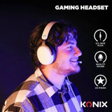 Casque gaming circum-aural - KONIX - Nexus PS5 - Haut-parleurs 40 mm - Microphone intégré - Câble 1,5 m