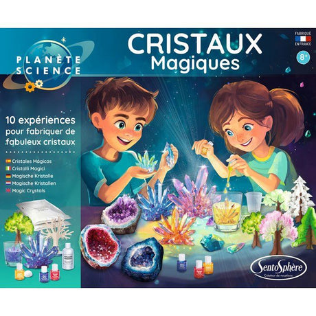 Cristaux Magiques - SENTOSPHERE - Collection de minéraux - 10 expériences - Cristallisation - Des 8 ans