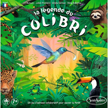 Jeu de société Coopératif - SENTOSPHERE - La légende du colibri - Sauver la foret en équipe - Adresse - Réflexes - Des 7 ans