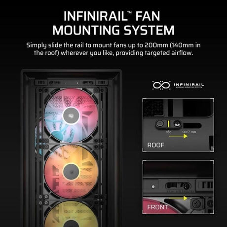 Boitier PC - CORSAIR - FRAME 5000D Mid-Tower Airflow Case - Radiateur jusqu'a 420 mm - Noir