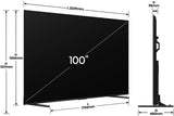 Hisense 100E7Q Pro - TV QLED 100 (253 cm) - 4K UHD 3840x2160 - 144 Hz - Dolby Vision - TV connecté - 4xHDMI 2.1 - WiFi