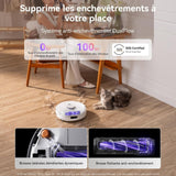 NARWAL Freo Z10 - Robot Aspirateur et Laveur avec Systeme Anti-Enchevetrement - 15000 Pa - Base Autonome - Nettoyage a 75°C