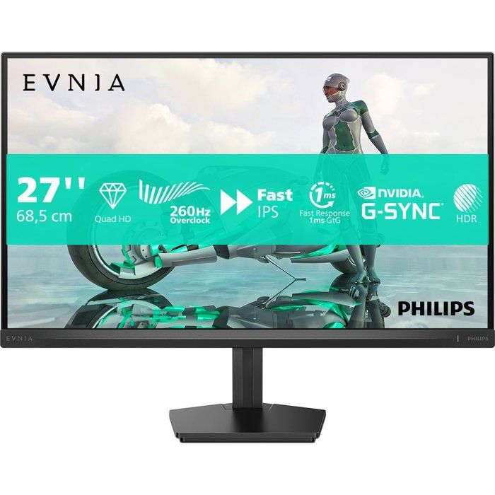 Ecran PC Gamer - PHILIPS - 27'' - 4K/FHD - 160Hz/320Hz - HP - Dalle Fast IPS  - 0,5ms - Réglable en hauteur - 27M2N3800A/00
