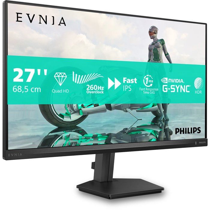 Ecran PC Gamer - PHILIPS - 27'' - 4K/FHD - 160Hz/320Hz - HP - Dalle Fast IPS  - 0,5ms - Réglable en hauteur - 27M2N3800A/00