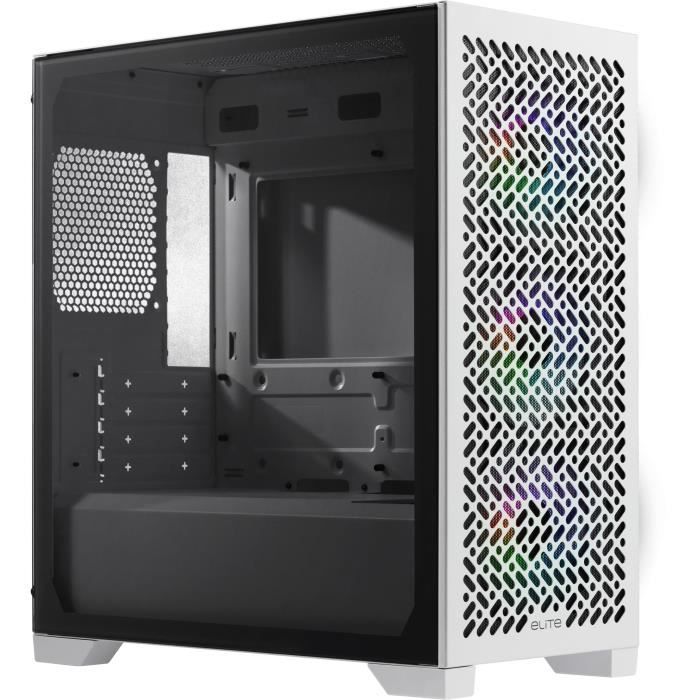 COOLER MASTER - Elite 302 White - Boîtier PC - Mini-tower/mATX