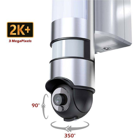 Caméra extérieure - KYF - Connectée Wifi - Rotative - Filaire - 220V - Eclairage LED 1600 Lm