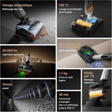 Aspirateur Balai Laveur - MOVA X4 PLUS - Anti-enchevetrement - Nettoyage Auto 100 °C - Aspiration 20 kPa