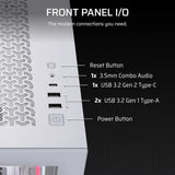 Boitier PC - CORSAIR - 3500X LXR LINK Tempered Glass Mid-Tower - 3 ventilateurs RGB a rotor inversé - Blanc