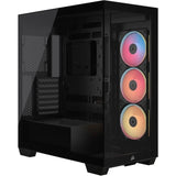 Boitier PC - CORSAIR - 3500X LXR LINK Tempered Glass Mid-Tower - 3 ventilateurs RGB a rotor inversé - Noir