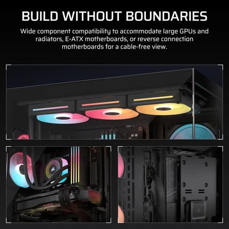 Boitier PC - CORSAIR - 3500X LXR LINK Tempered Glass Mid-Tower - 3 ventilateurs RGB a rotor inversé - Noir
