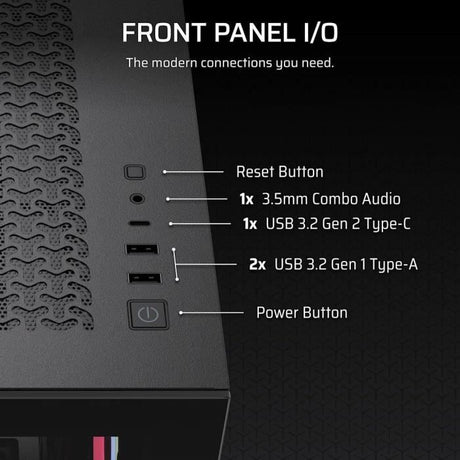Boitier PC - CORSAIR - 3500X LXR LINK Tempered Glass Mid-Tower - 3 ventilateurs RGB a rotor inversé - Noir