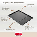 Ensemble de 2 Plaques a pâtisserie extensible - ZENKER - Black Metallic - 37 a 52 x 33 cm