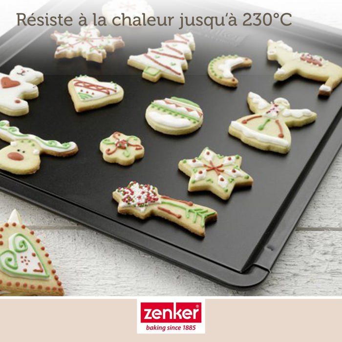 Ensemble de 2 Plaques a pâtisserie extensible - ZENKER - Black Metallic - 37 a 52 x 33 cm