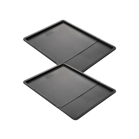 Ensemble de 2 Plaques a pâtisserie extensible - ZENKER - Black Metallic - 37 a 52 x 33 cm