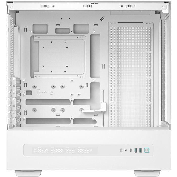 Boitier PC - DEEPCOOL - R-CH690-WHNNA0D-G-1 - Ecran digital - Mini tour - Format Mini-ITX/Micro-ATX/ATX & Micro-ATX - Blanc