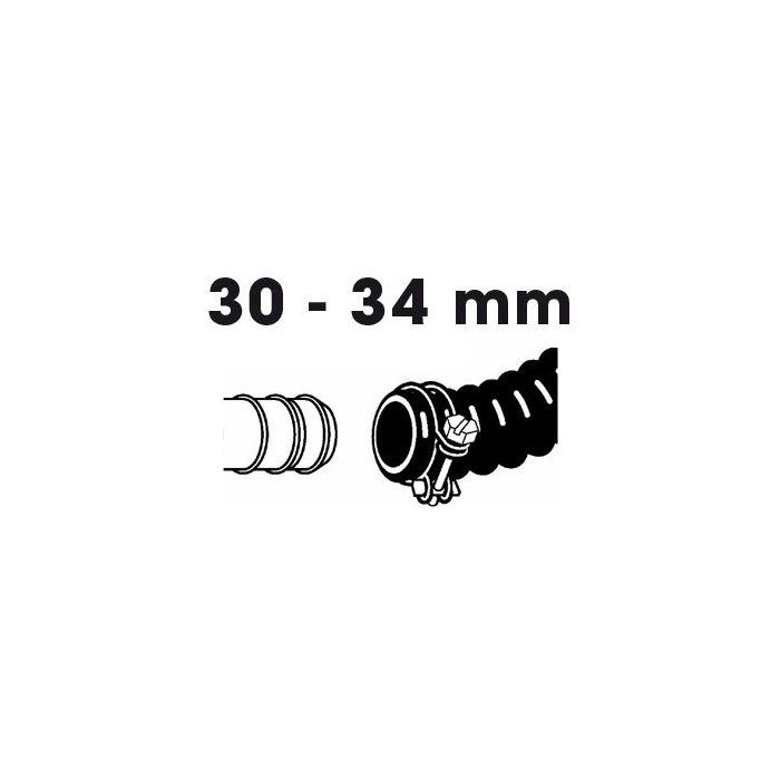 Lot de 2 colliers de serrage - UBBINK - Diamètre 30-34 mm - Galvanisés - Pour tuyau spiralé