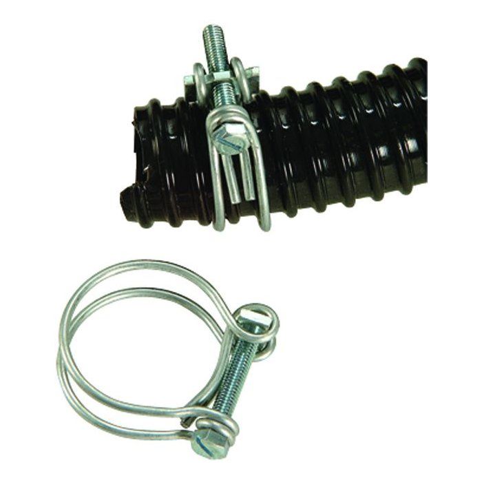 Lot de 2 colliers de serrage - UBBINK - Diamètre 25-29 mm - Galvanisés - Pour tuyau spiralé